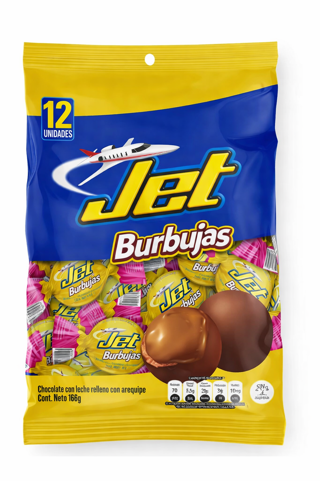 Chocolatina Jet Burbujas Display x 12